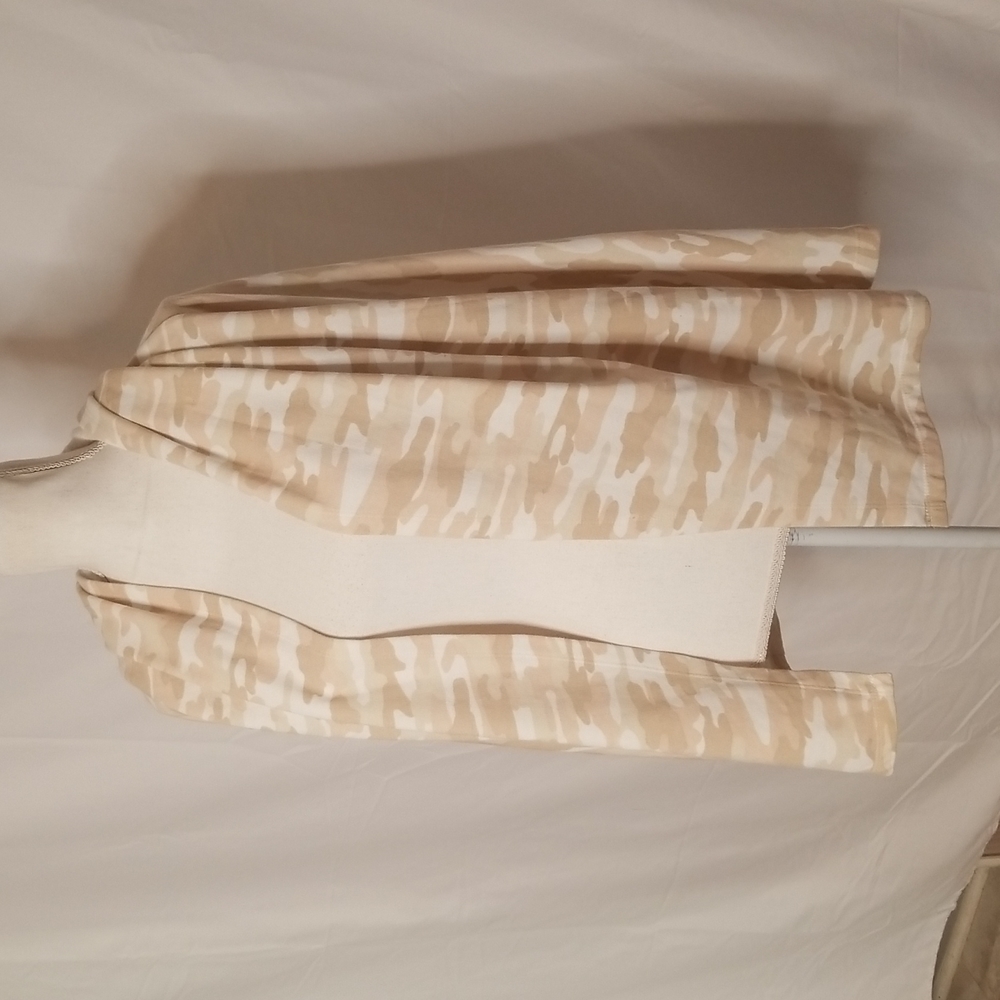 Lucky Brand Camouflage Open Front Lightweight Hooded Fleece Lined Sweatshirt S - Picture 3 of 11